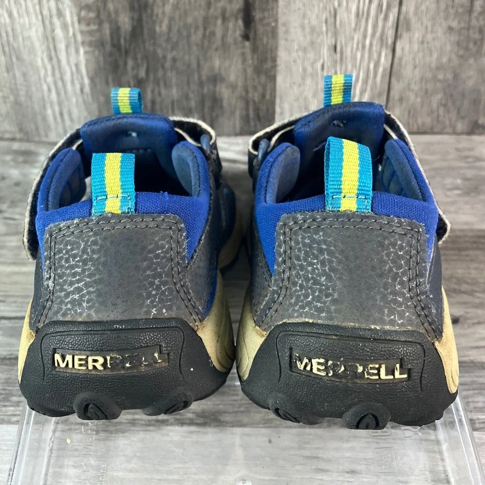 Merrell Hydro Hiker Kids Grey Blue Yellow Water Hiking Sandals MK262022 Size 12M